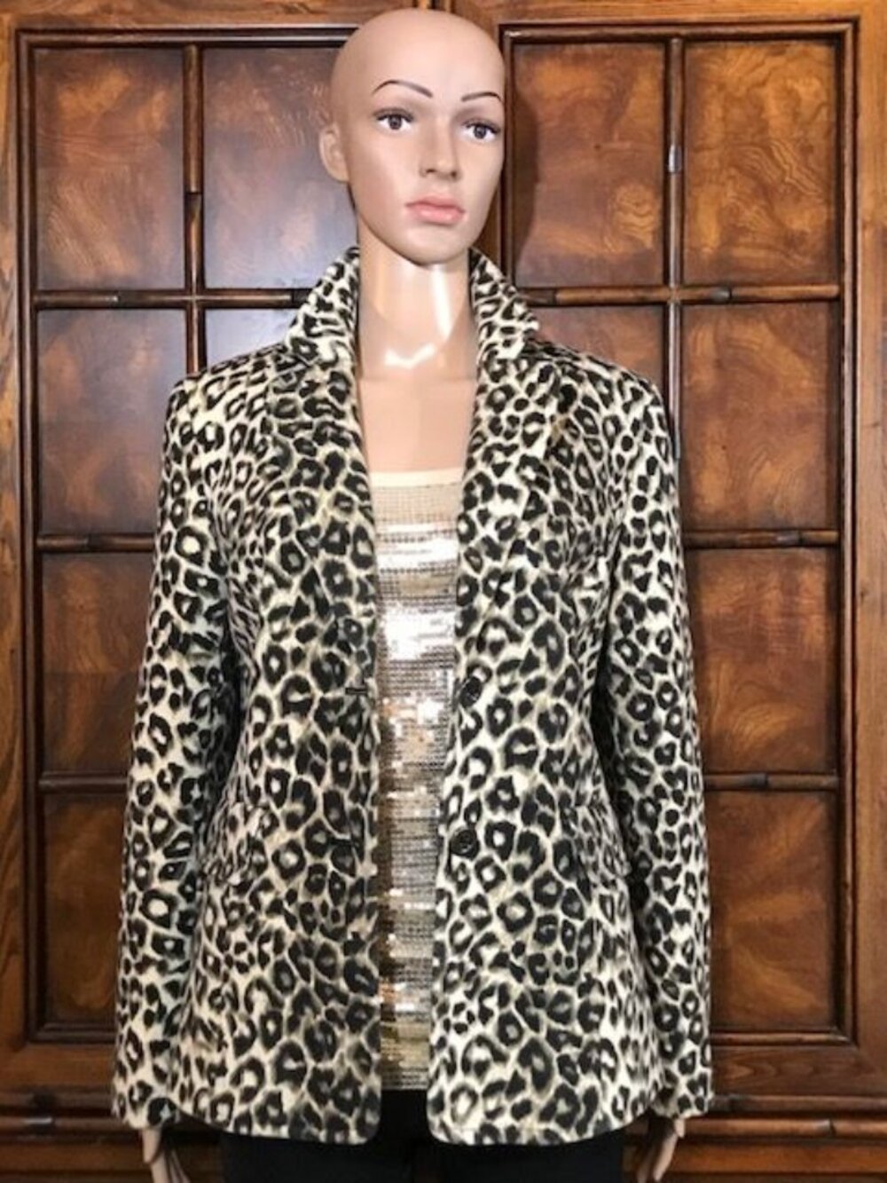 Jones New York Natural Leopard Ponte Blazer
